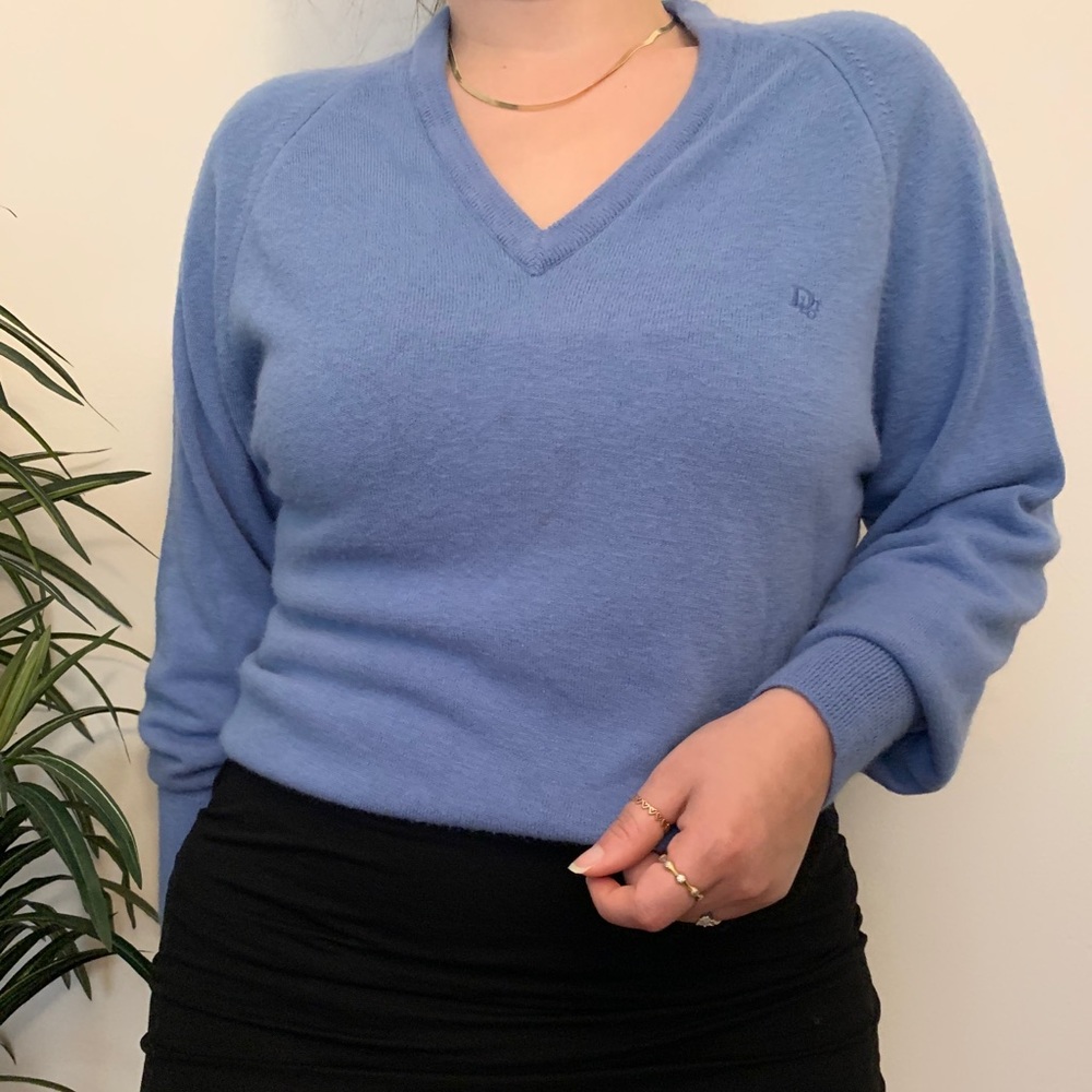 Christian Dior V Neck Pullover Sweater